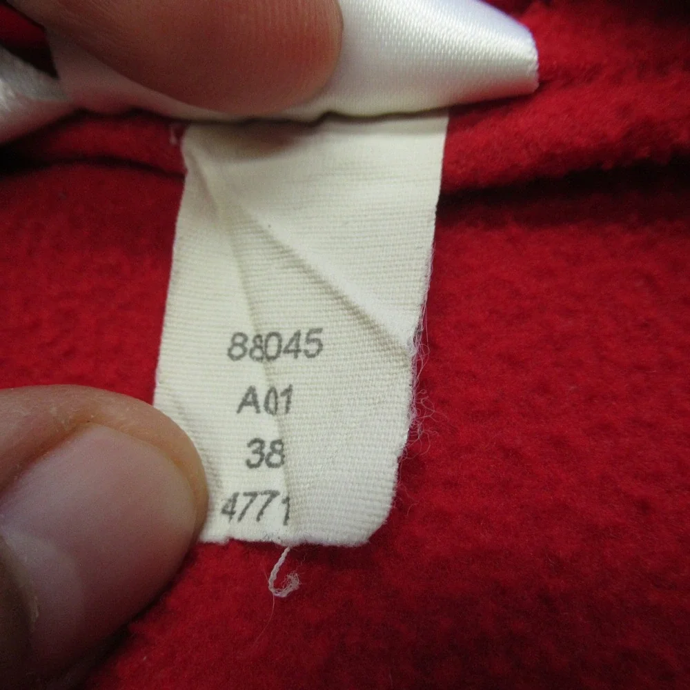 North Face Sweatshirt Men Large Red Fleece Wick 1/2 Zip Performance VTG USA Made